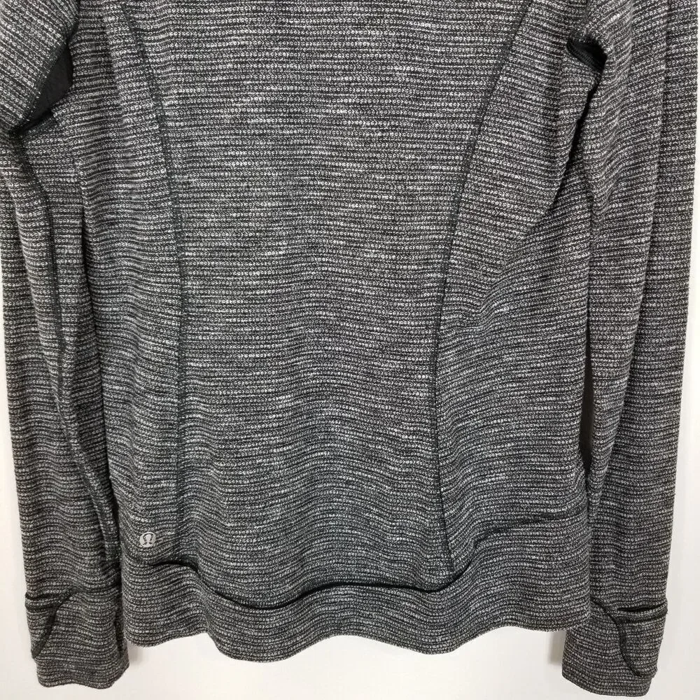 Lululemon Think Fast Pullover Heathered Herringbone Athletic‎ Sweatshirt Size 12